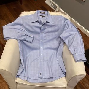 NORDSTROM MENS DRESS SHIRT BLUE
